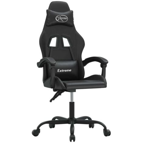 Chaise de jeu  Chaise de Gaming Noir Similicuir