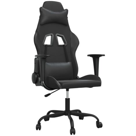 Chaise de jeu  Chaise de Gaming Noir Similicuir