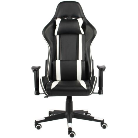 Chaise de jeu, Chaise Gaming pivotante Blanc PVC CFW37152