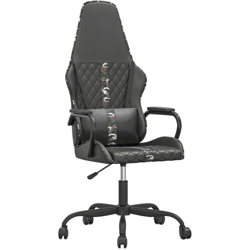 Vidaxl - Chaise de jeu de massage camouflage et noir similicuir