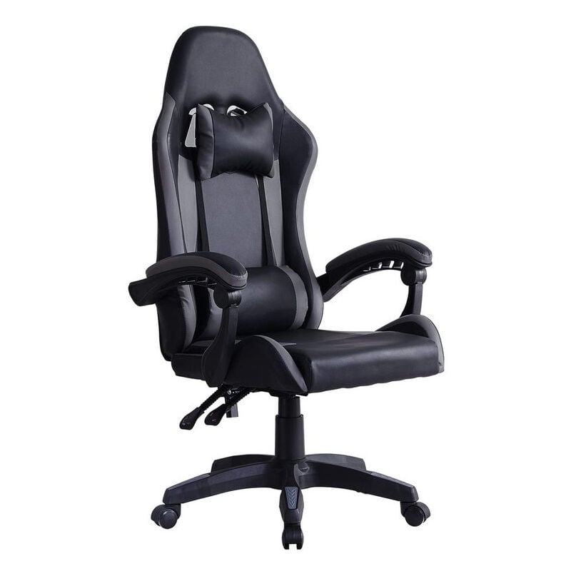 Chaise de Jeu Ergonomique avec appuie-tête et Soutien Lombaire, Chaises de Gamer de Course, Gris