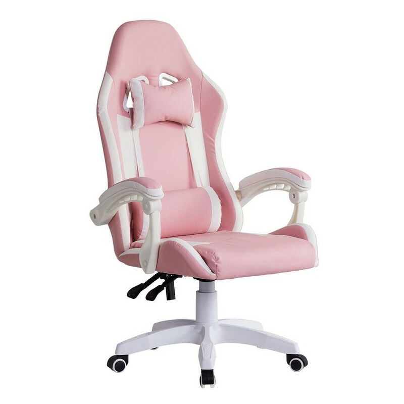 Chaise de Jeu Ergonomique avec appuie-tête et Soutien Lombaire, Chaises de Gamer de Course, Rosa