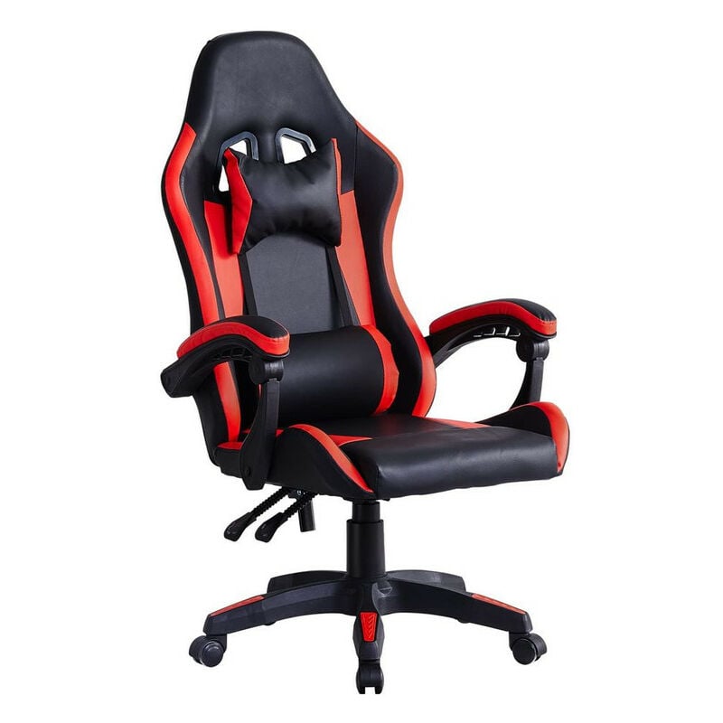 Chaise de Jeu Ergonomique avec appuie-tête et Soutien Lombaire, Chaises de Gamer de Course, Rouge