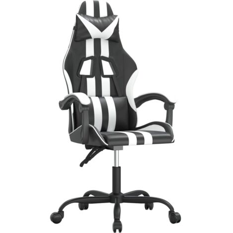 Chaise de jeu Noir et blanc Similicuir CFW569589