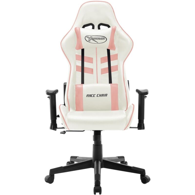 Vidaxl - Chaise de jeu Blanc et rose Cuir artificiel
