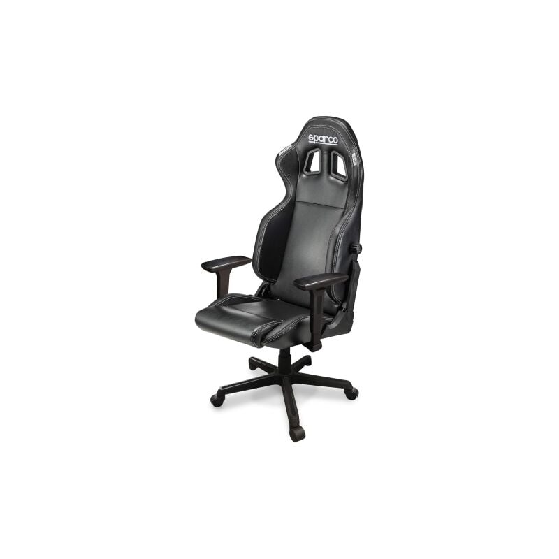 Fauteuil Sparco gaming icon sky chaise de bureau noir avec dossier re'glable et syste'me anti-basculement