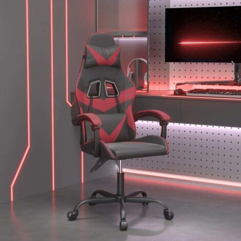 Chaise de jeu,Fauteuil de jeux,Siège gamer Noir et rouge bordeaux Similicuir BGT65969