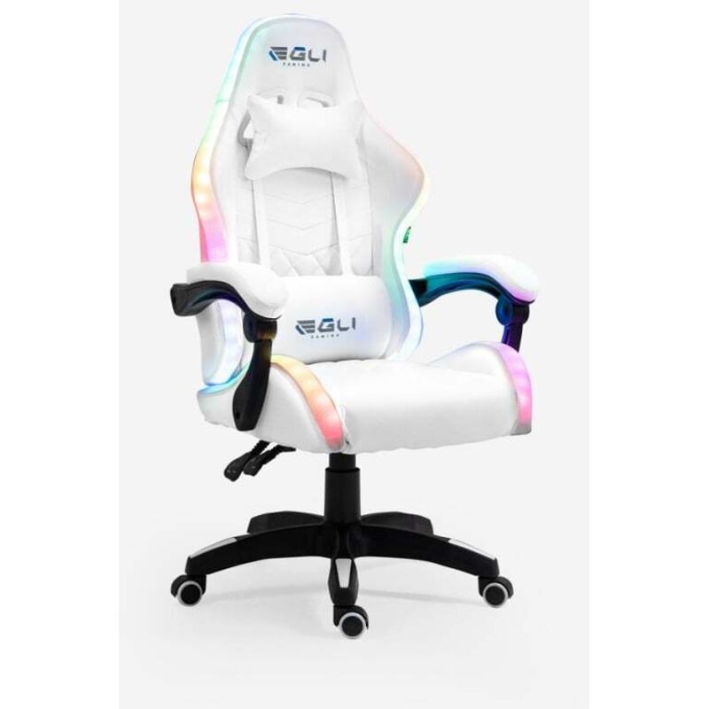 Chaise de jeu ergonomique pour enfants lumi&egrave;res led rgb Pixy Junior