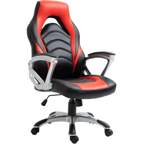 Chaise de joueur avec butin rembourré avec différentes couleurs design colore : noir rouge