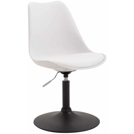 Chaise de lunch Bureau réglable en cuir écologique et plastique moderne diverses couleurs Couleur : Blanc