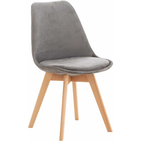 Chaise de lunch Linares gris, velours