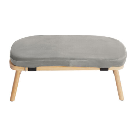 Chaise de méditation pliable en bambou pour s'agenouiller - 44 x 19 x 21 cm, gris, banc portable pour s'agenouiller, banc pliable pour la prière, support de méditation stable et pieds antidérapants