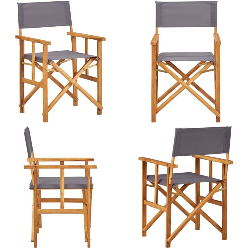 Chaise de metteur en scène Bois massif d'acacia - Chaises De Jardin - Chaises Pliantes - Mobilier De Jardin - Chaise Director - Acacia - Home & Living