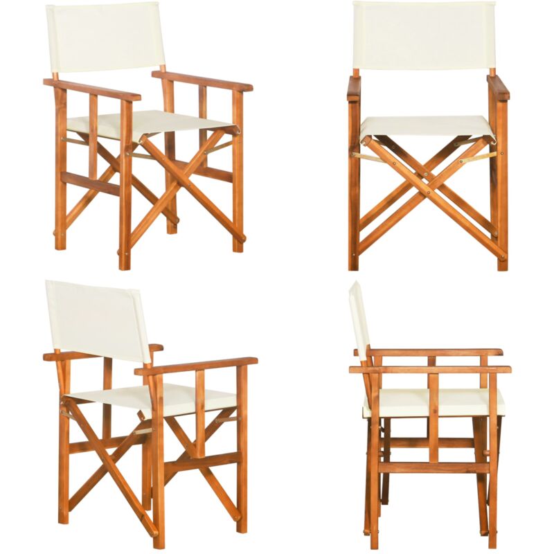 Chaise de metteur en scène Bois massif d'acacia - chaise directeur - chaises directeur - Home & Living - Brun