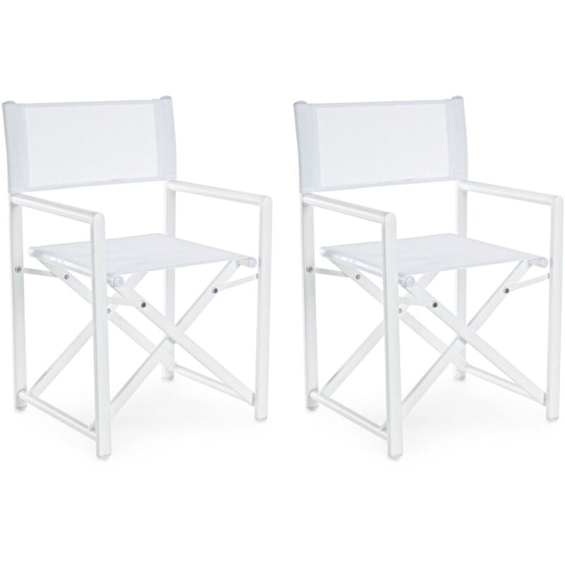 Hellin - Chaises de metteur en scène pliables d'extérieur (lot de 2) - cabourg