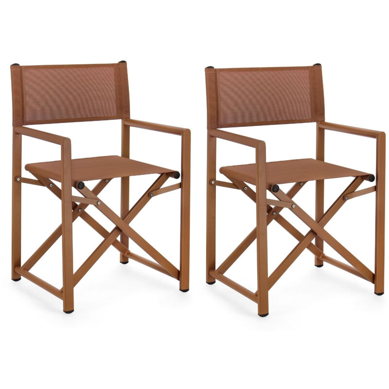 Hellin - Chaises de metteur en scène pliables d'extérieur (lot de 2) - cabourg