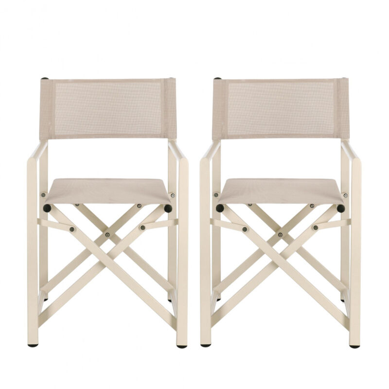 Chaises de metteur en scène pliables d'extérieur (lot de 2) - CABOURG Chaises de metteur en scène pliables d'extérieur (lot de 2) - CABOURG