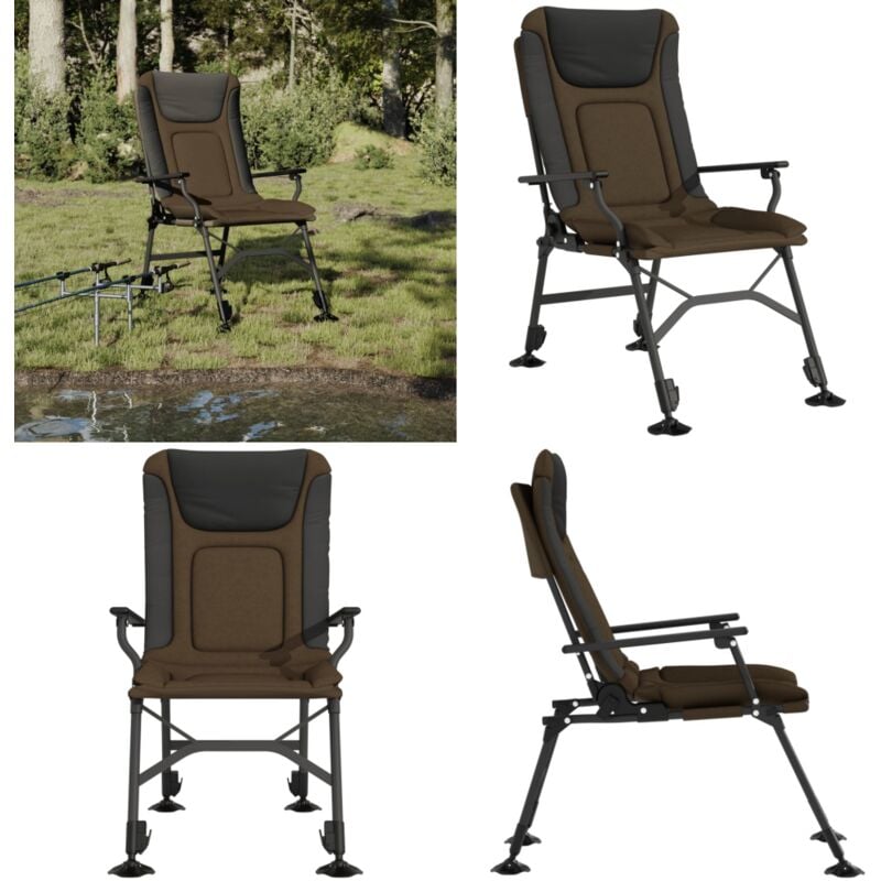 Chaise de pêche avec accoudoir pliable taupe - Chaise De Pêche - Chaise Pliante - Fauteuil De Pêche - Mobilier De Jardin - Chaises De Jardin - Home &