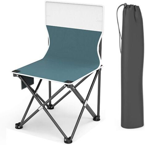 Chaise De Pêche Chaise Pliante Pliable Jusqu'à 200 Kg Bleu Et Blanc pour Balcon De Jardin Extérieur, avec Petit Format