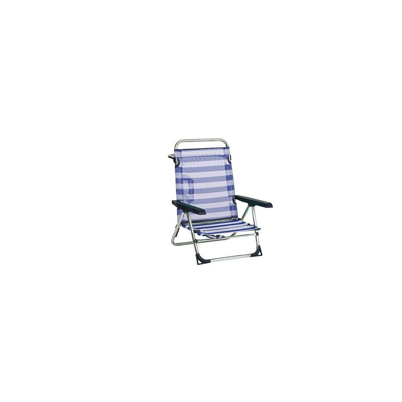 Chaise de plage 606-alf inclinable aluminium fibreline Alco