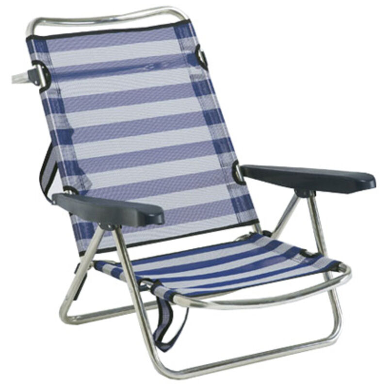 Alco - Chaise de plage 607-alf inclinable aluminium fibreline