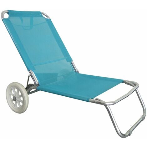 Chaise de plage avec roulettes O'Beach - Dimensions : 124 x 64 x 82 cm