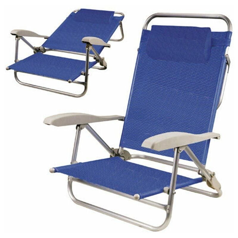 Papillon - Chaise de plage en aluminium Bahama Blue