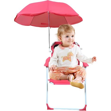 Chaise de Plage Enfant avec Parasol, Siège De Pique Nique