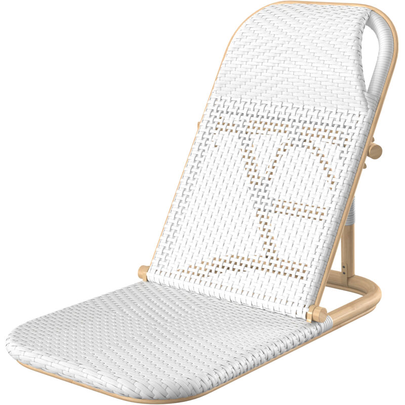 Chaise de plage Favignana blanche pliable - Blanc
