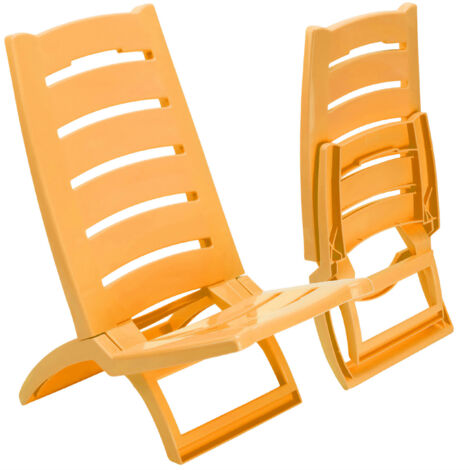 Chaise de plage jaune TIRRENO
