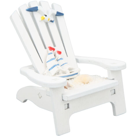 Chaise de Plage Miniature - Décoration Nautique pour Intérieur, Bureau ou Salle de Bains