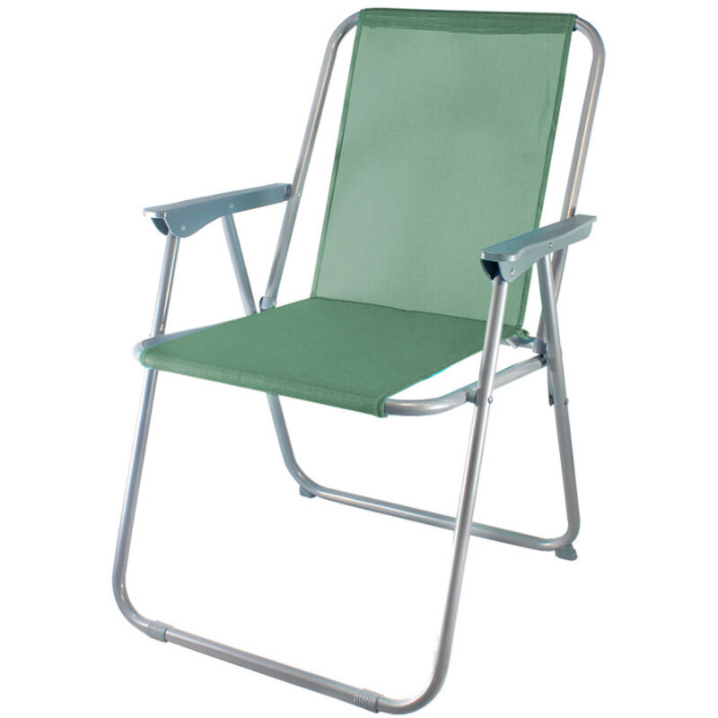 Chaise de plage pliable kaki 52x43x74cm