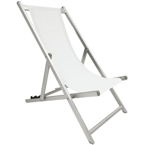 CHAISE DE PLAGE PLIABLE SUMMER WHITE 108X57X83 CM