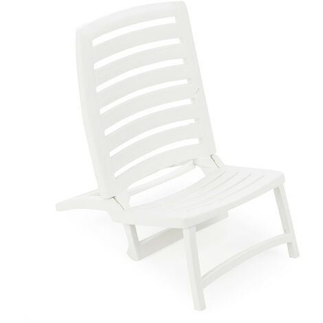 Chaise de plage pliante. couleur blanche progarden