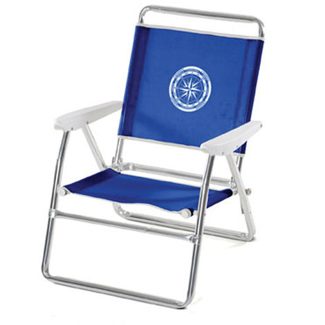 Chaise de plage pliante en aluminium 05176 bleu