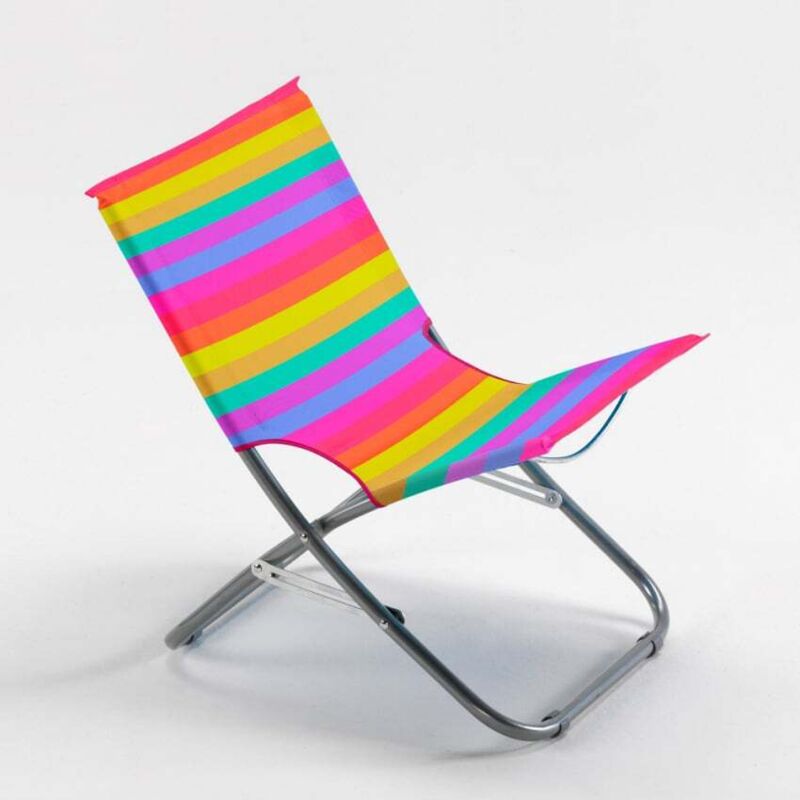 Chaise longue pliante pour jardin – Châssis acier poudré – Revêtement Oxford 600D imperméable – Design léger et pliable – Beach And Garden Design