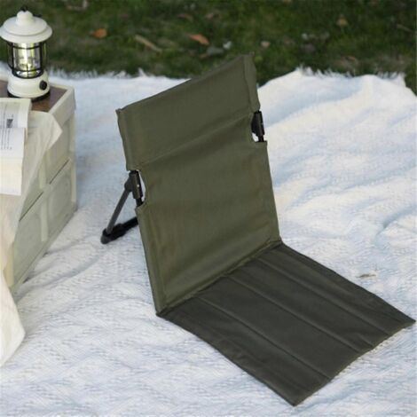 Chaise de plage pliante noire, siège portable, chaise de plage basse ---