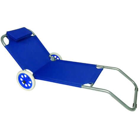 Chaise de pliage de plage pliante et clôturée à Trolley Runner