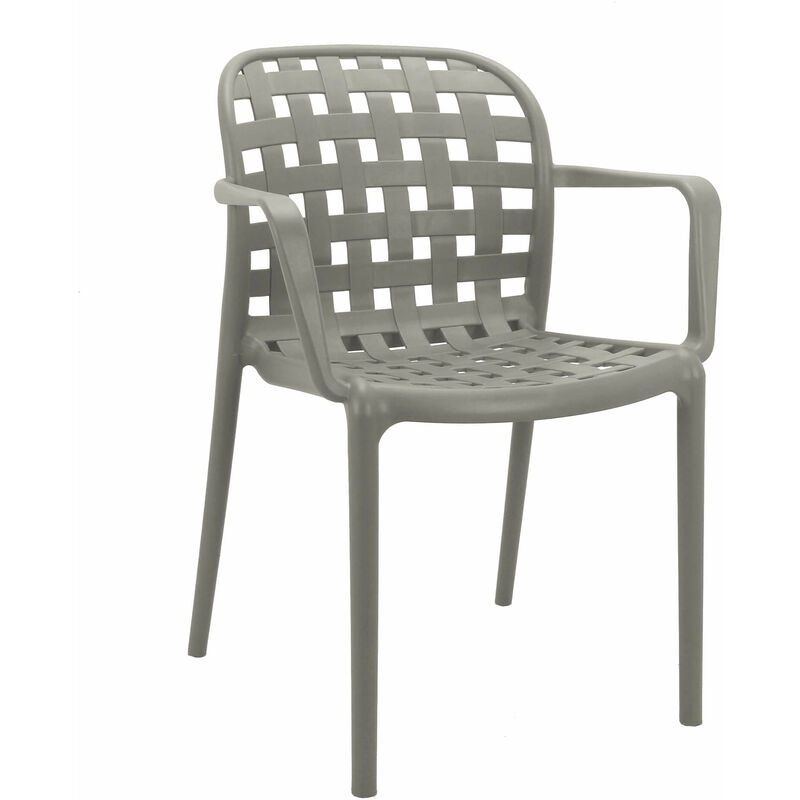 Gardeness - Chaise de polypropylène pour extérieur empilable ariel DarkGray - DarkGray