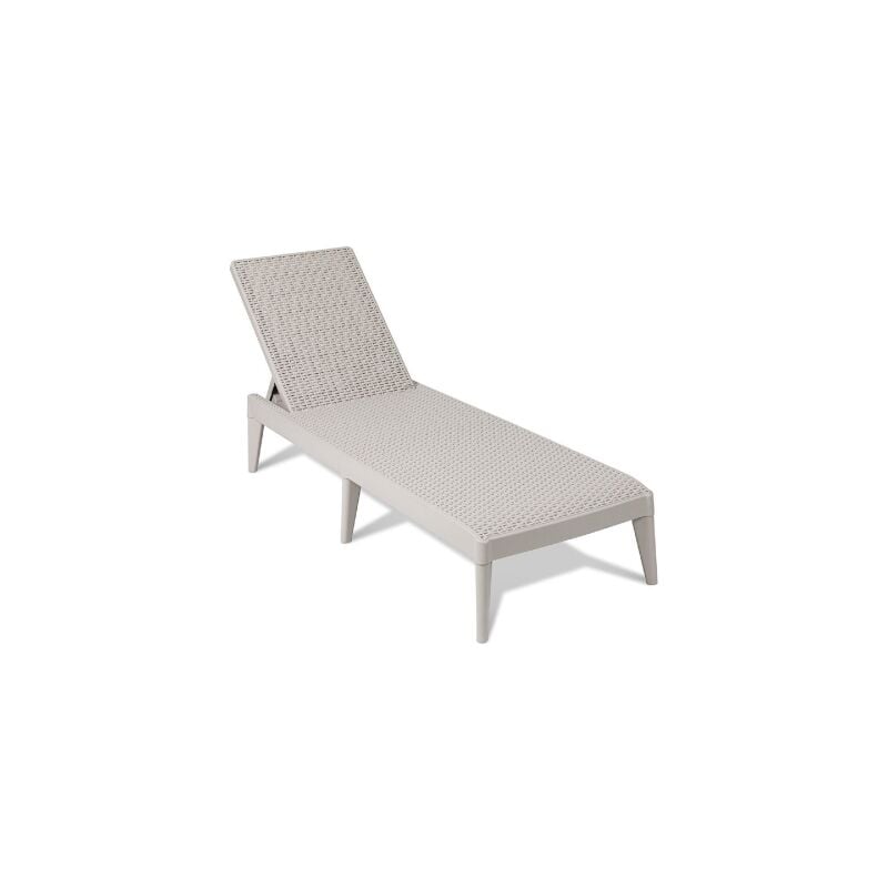 Toomax - Tumbona de exterior art.950 efecto ratan de resina gris topo ideal para piscina jardin terraza