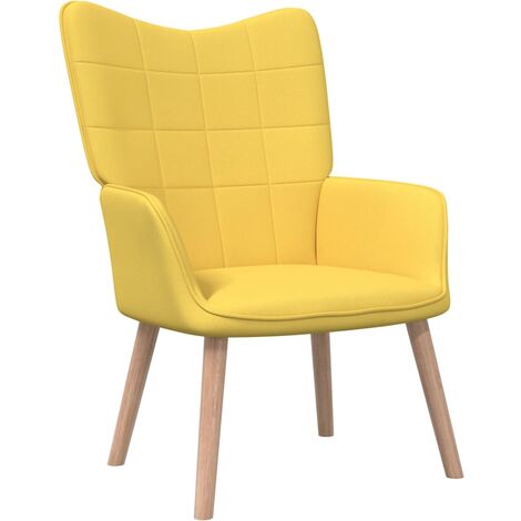 Chaise de relaxation 62x68,5x96 Jaune moutarde Tissu