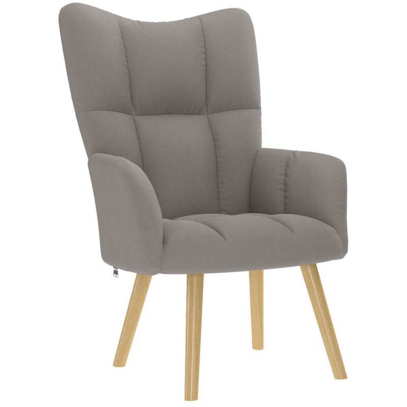 Chaise de relaxation Taupe Tissu Vidaxl