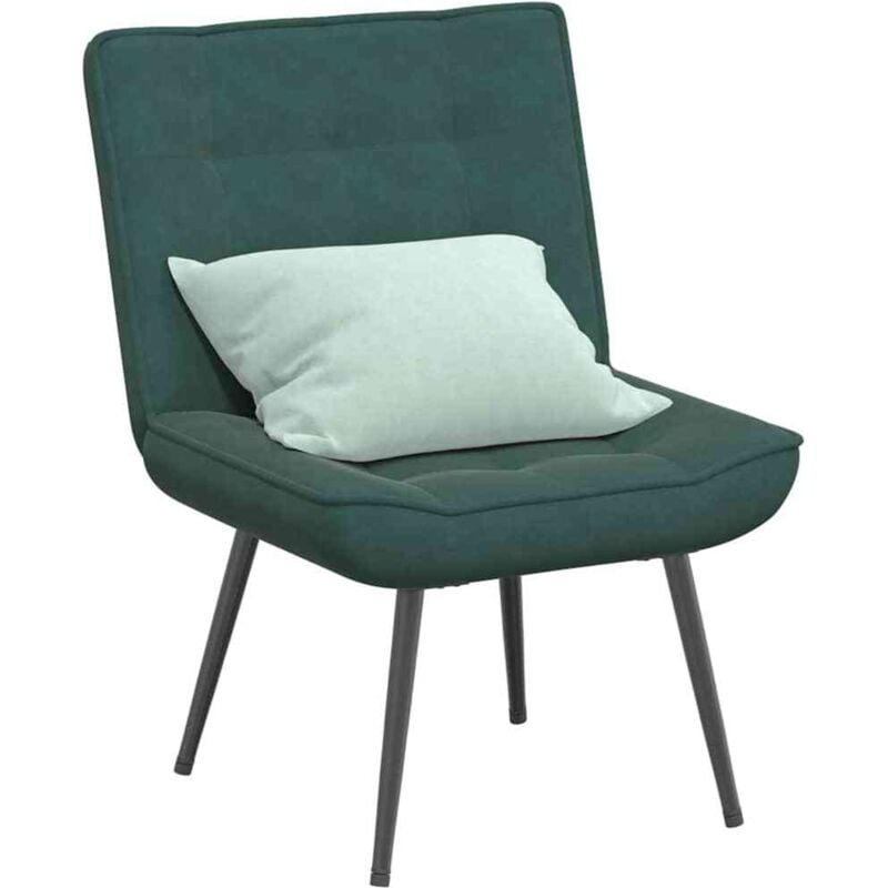 Vidaxl - Chaise de relaxation vert foncé 64x74x84 cm velours