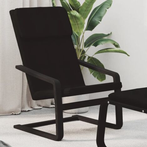 Chaise de relaxation Chaise de salon Noir Tissu 46519