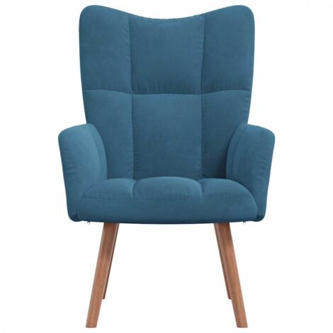 Chaise de relaxation  Fauteuil de relaxation  Chaise de Salon Relax Intérieur Bleu Velours DGBDF861715