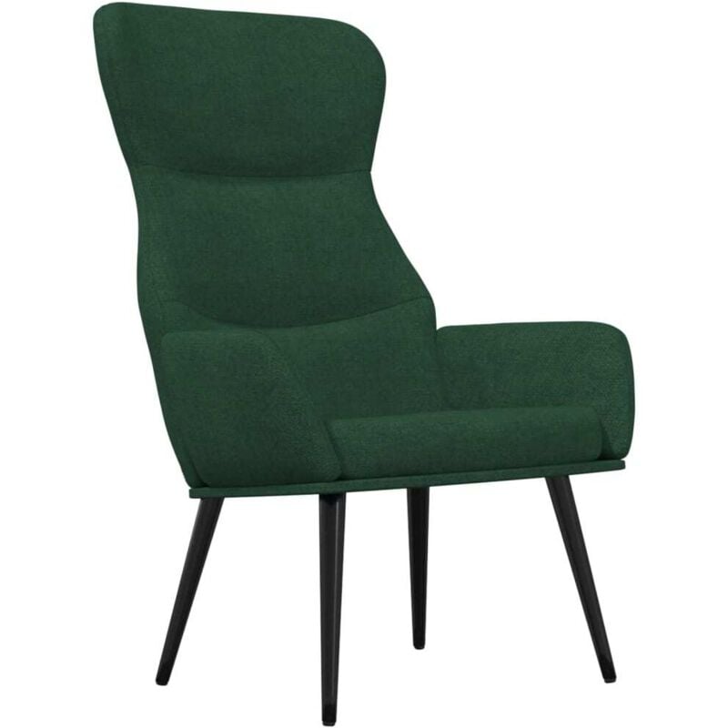Fauteuil inclinable Vert foncé Tissu Vidaxl