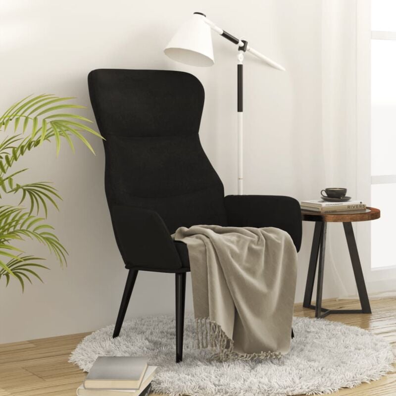 Vidaxl - Chaise de relaxation Noir Tissu