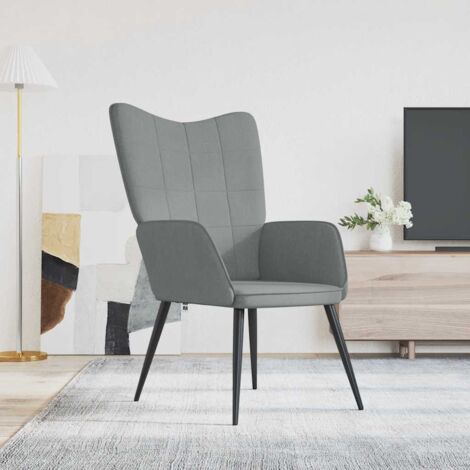 Chaise de relaxation Gris clair Tissu vidaXL