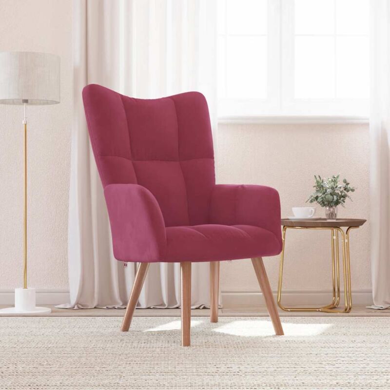 Chaise rembourrée en velours élégant diverses couleurs disponibles couleur : Rouge