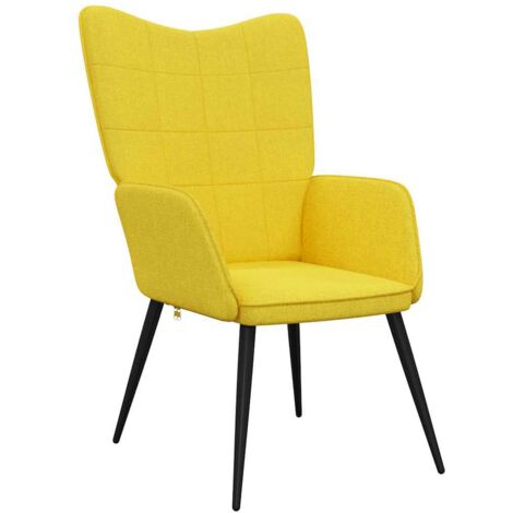 Chaise de relaxation Jaune moutarde Tissu